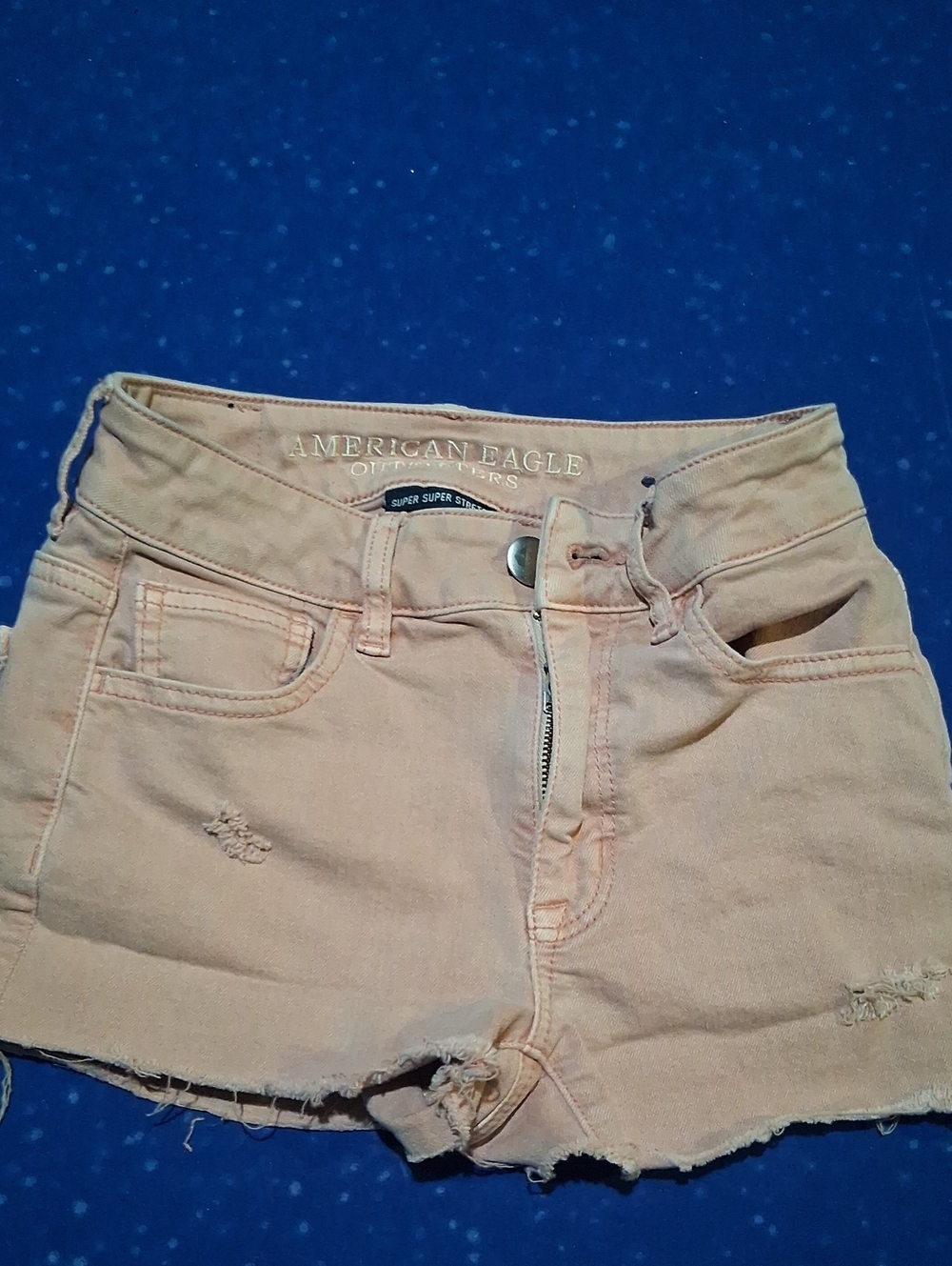 American Eagle Outfitters Peach Cutoff Denim Shorts